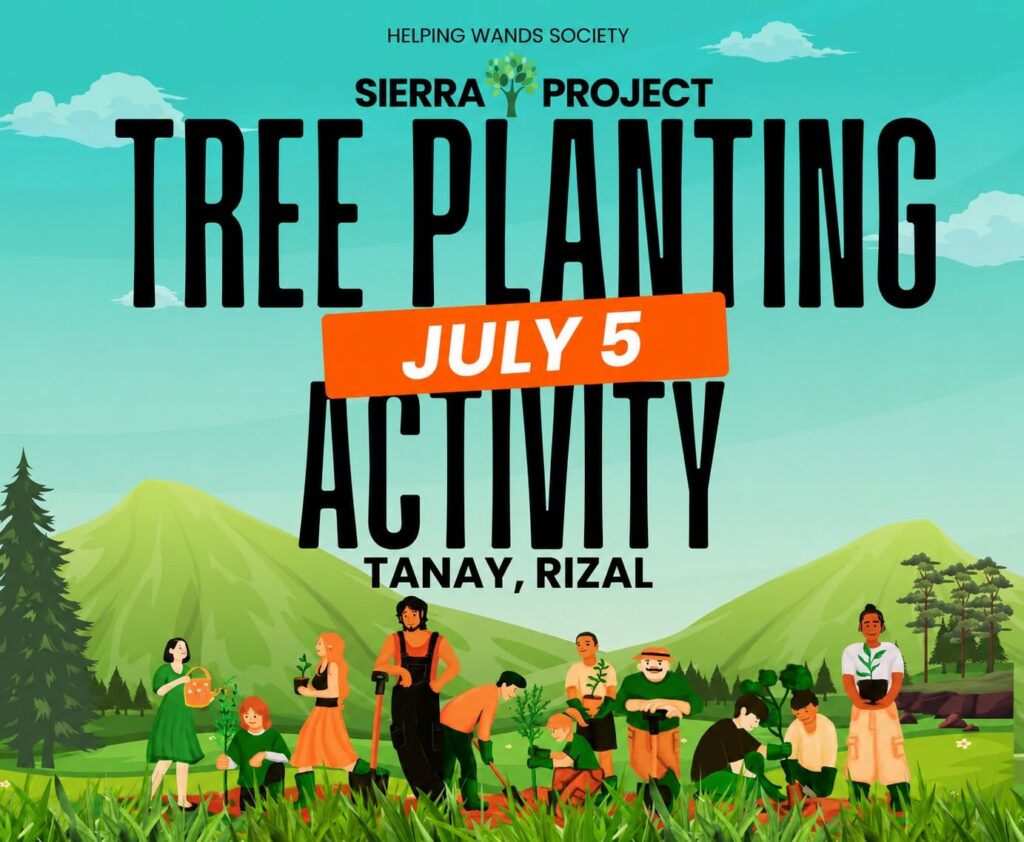 Tree planting volunteer program under the Sierra Project
