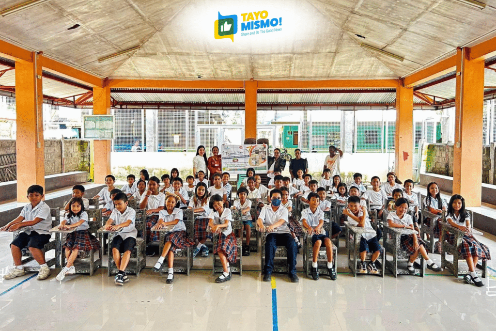 Security Bank Foundation donates 50 chairs made from recycled plastic to Clarin Elementary School